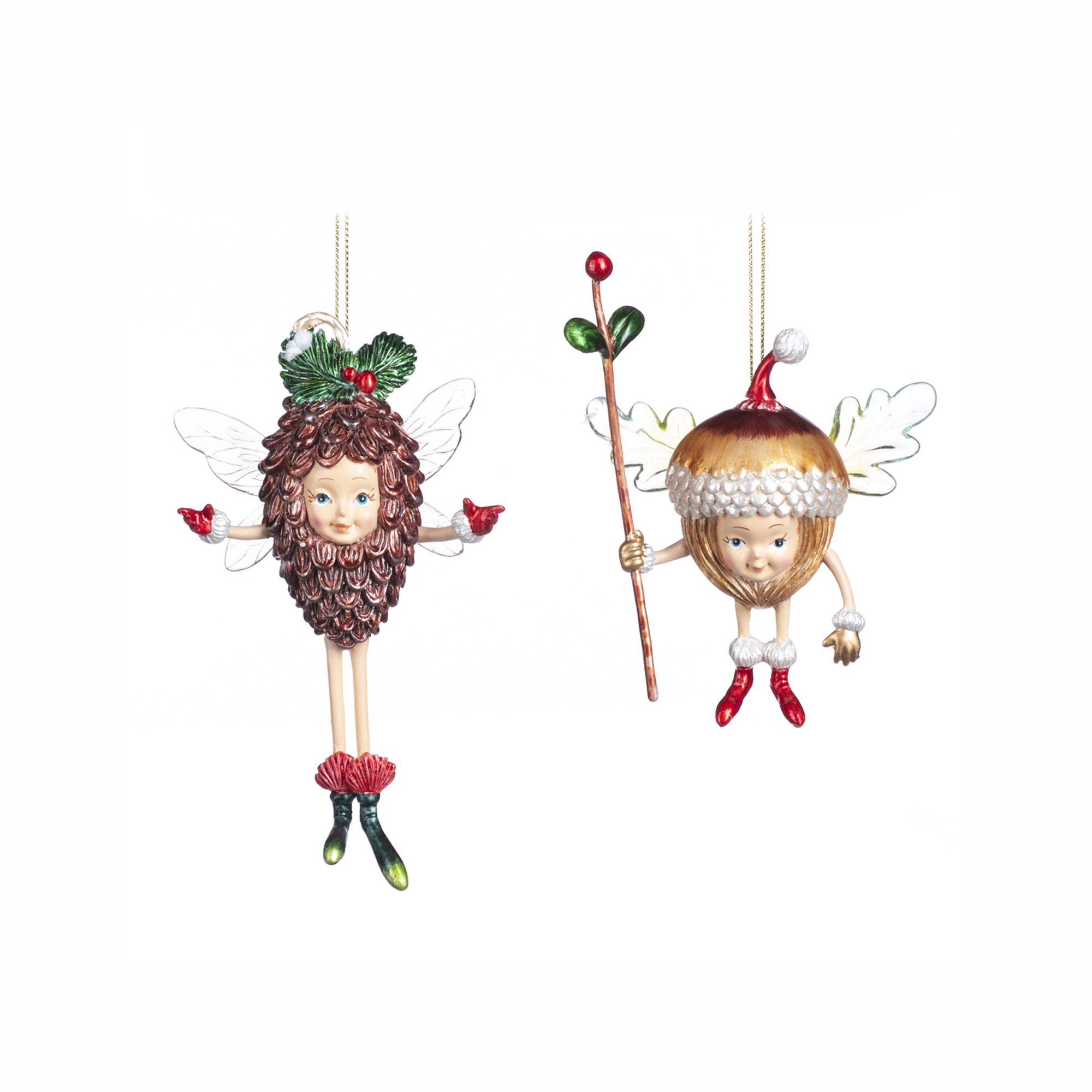 ACORN/PINEC.FAIRY ORN ASS/2 BRWN