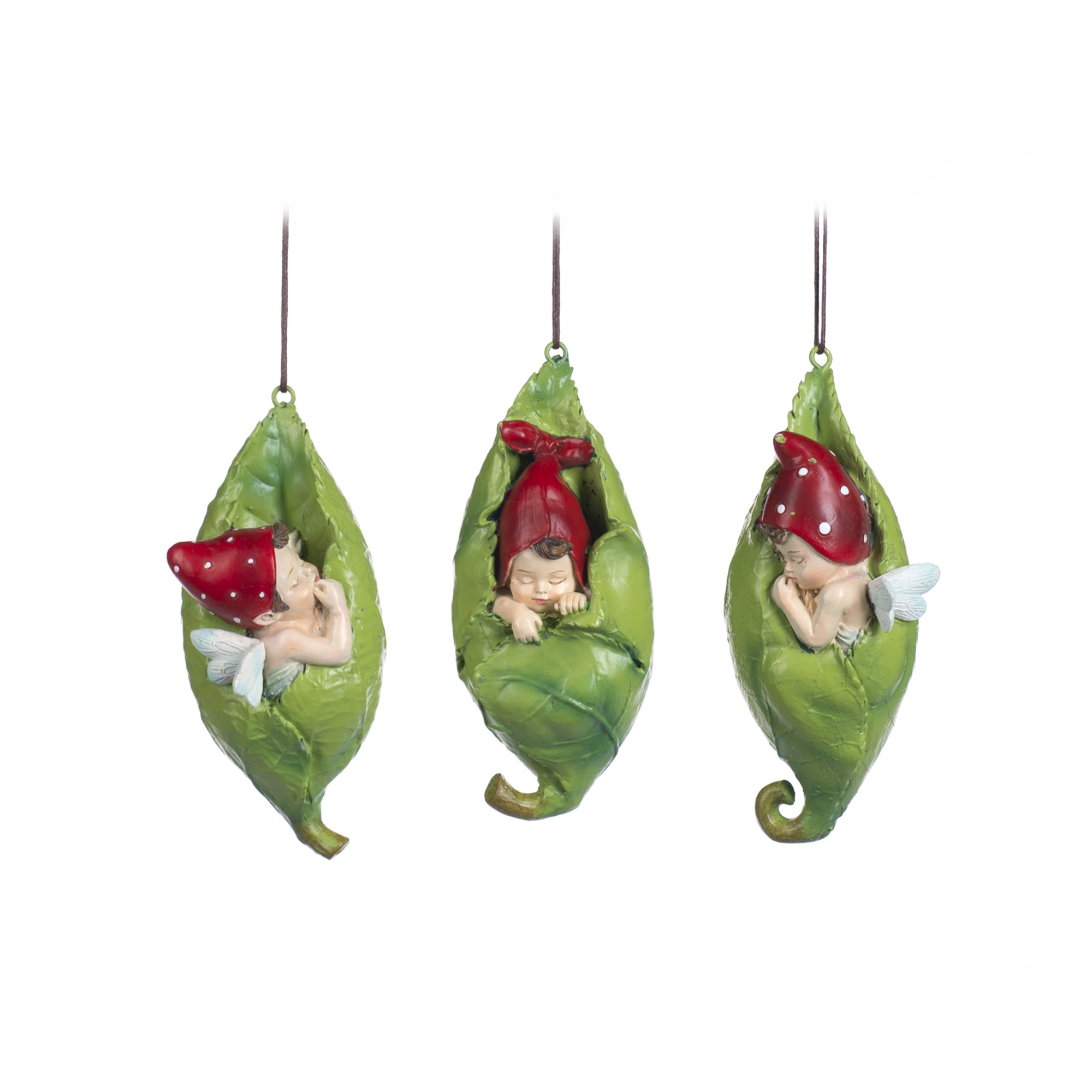 BABY FAIRY WRAPP.IN LEAF ORN ASS/3 RD/GRN