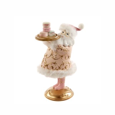 CANDY SANTA W/MACARON PLATE TT PNK