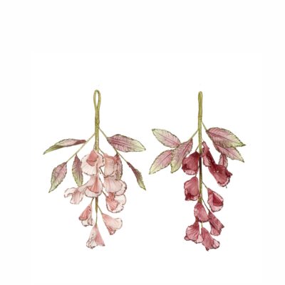 FABR.FLOWERS STEM ASS/2 PNK/GRN