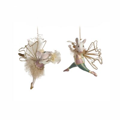 FAIRILY BETTINA COUPLE ORN ASS/2 GRN/GLD