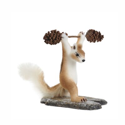 FLOCK.SQUIRREL LIFTING PINEC.WEIGHT TT BRWN