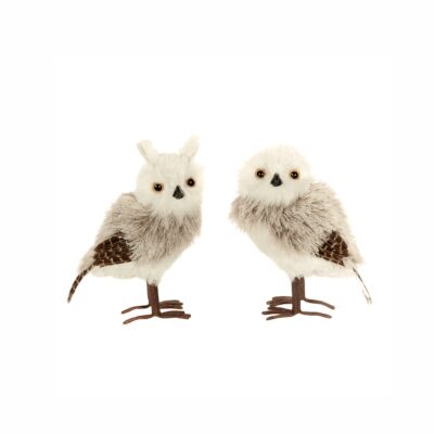 FURRY OWL TT ASS/2 WH/BRWN