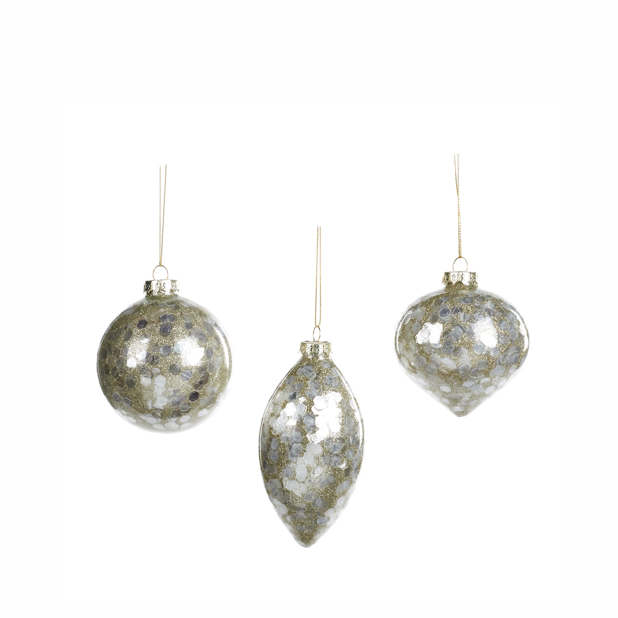 GLSS GLT PEARL BALL/FIN.ORN ASS/3 WH/GLD
