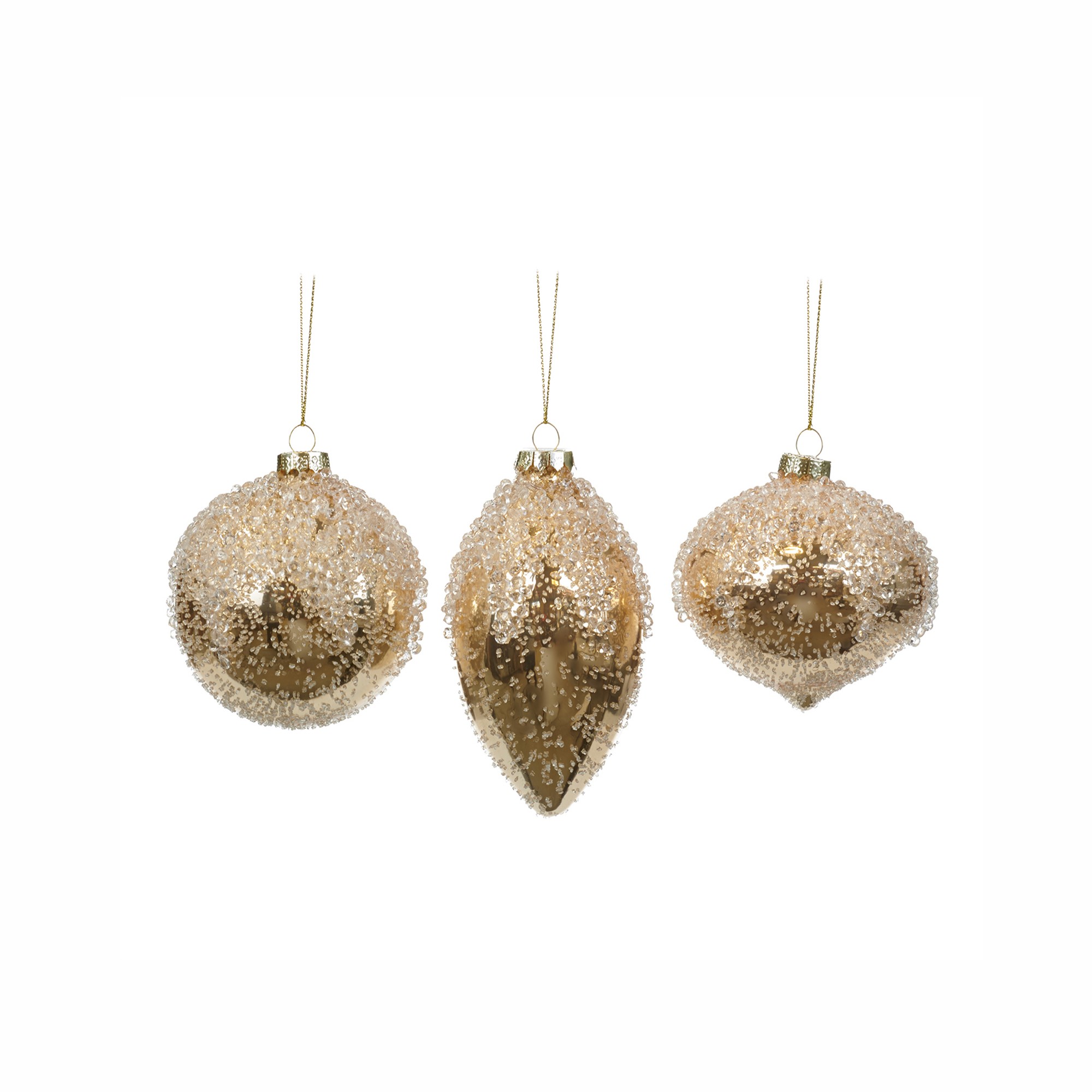 GLSS JEWEL TOP CRUSH.BALL/FIN.ORN ASS/3 GLD