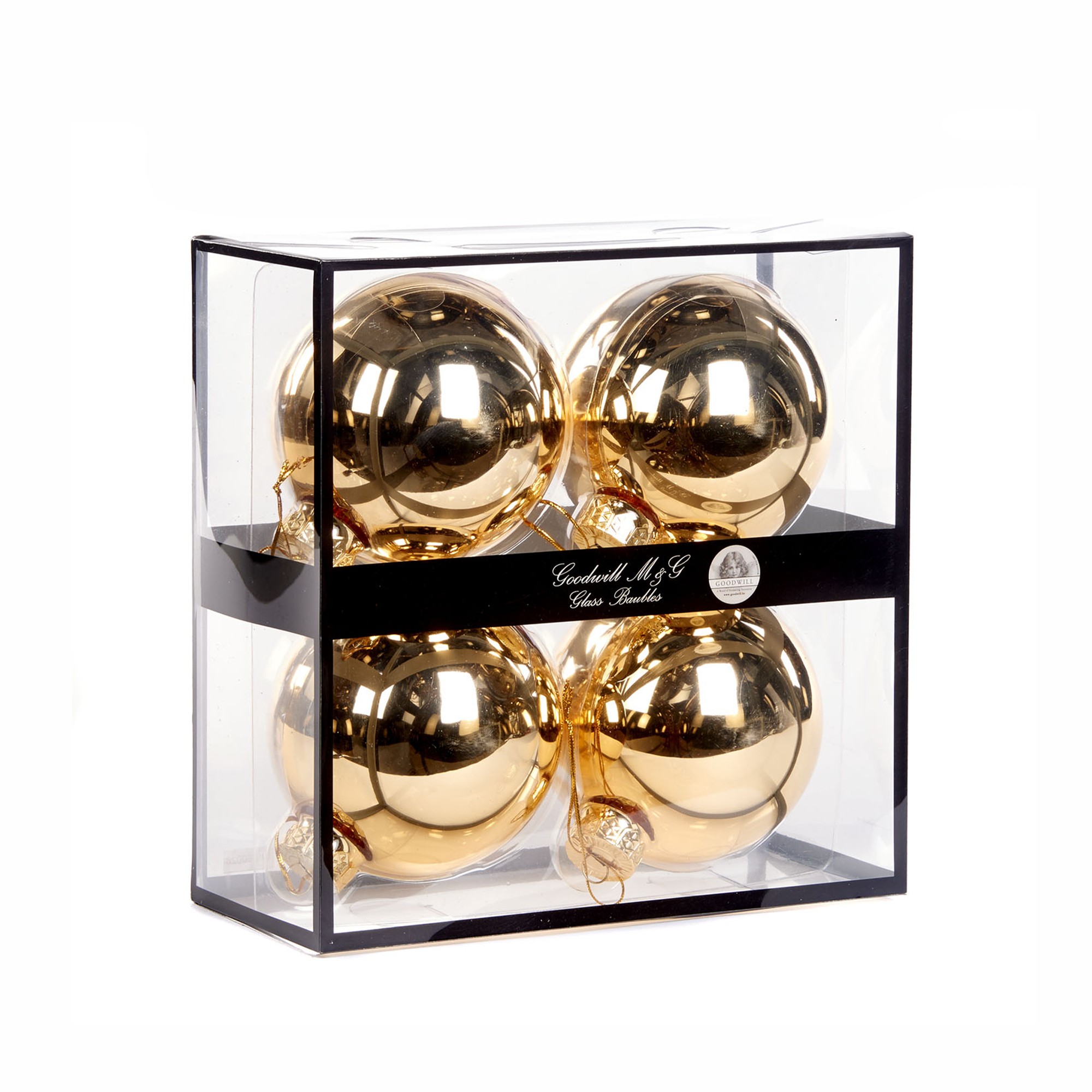 GLSS UNI BALL BOX/4 SHINY LT GLD
