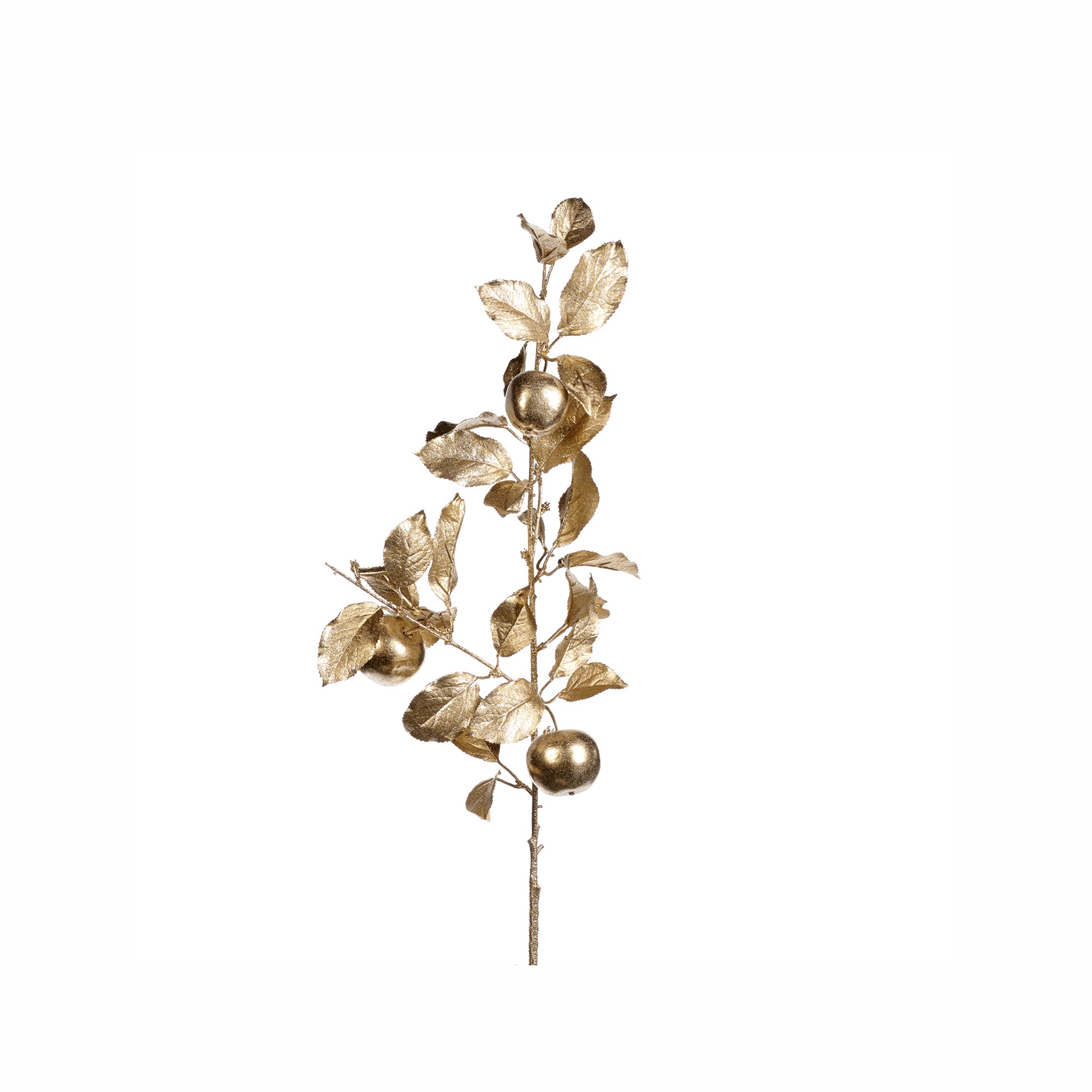 METALL.APPLE/LEAF STEM GLD