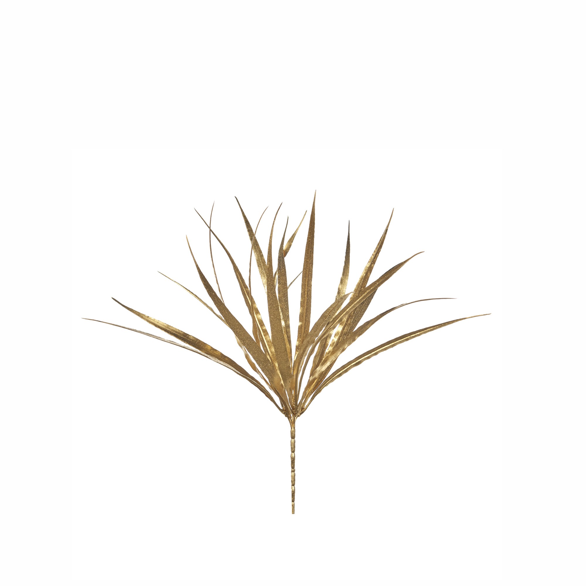 METALL.LONG THIN LEAF BUSH STEM GLD