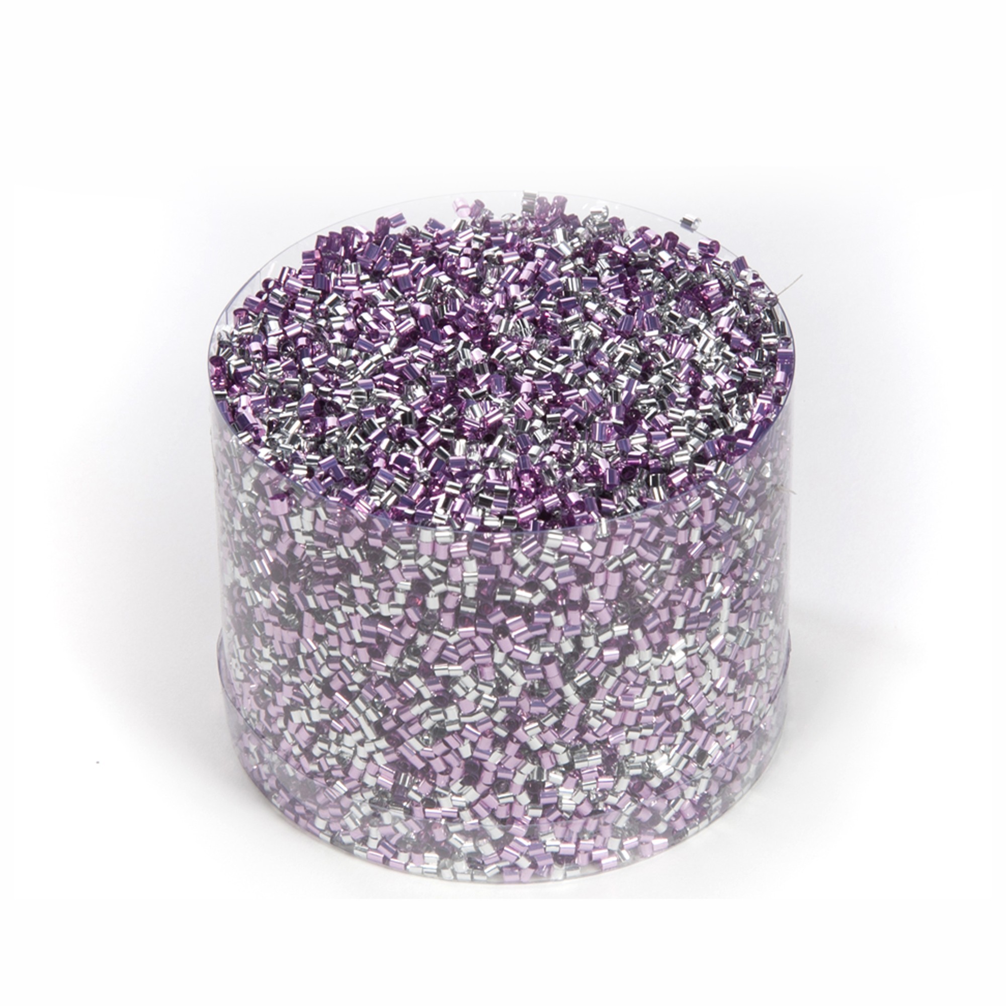 TUBE CONFETTI IN PVC BOX SLV/PNK