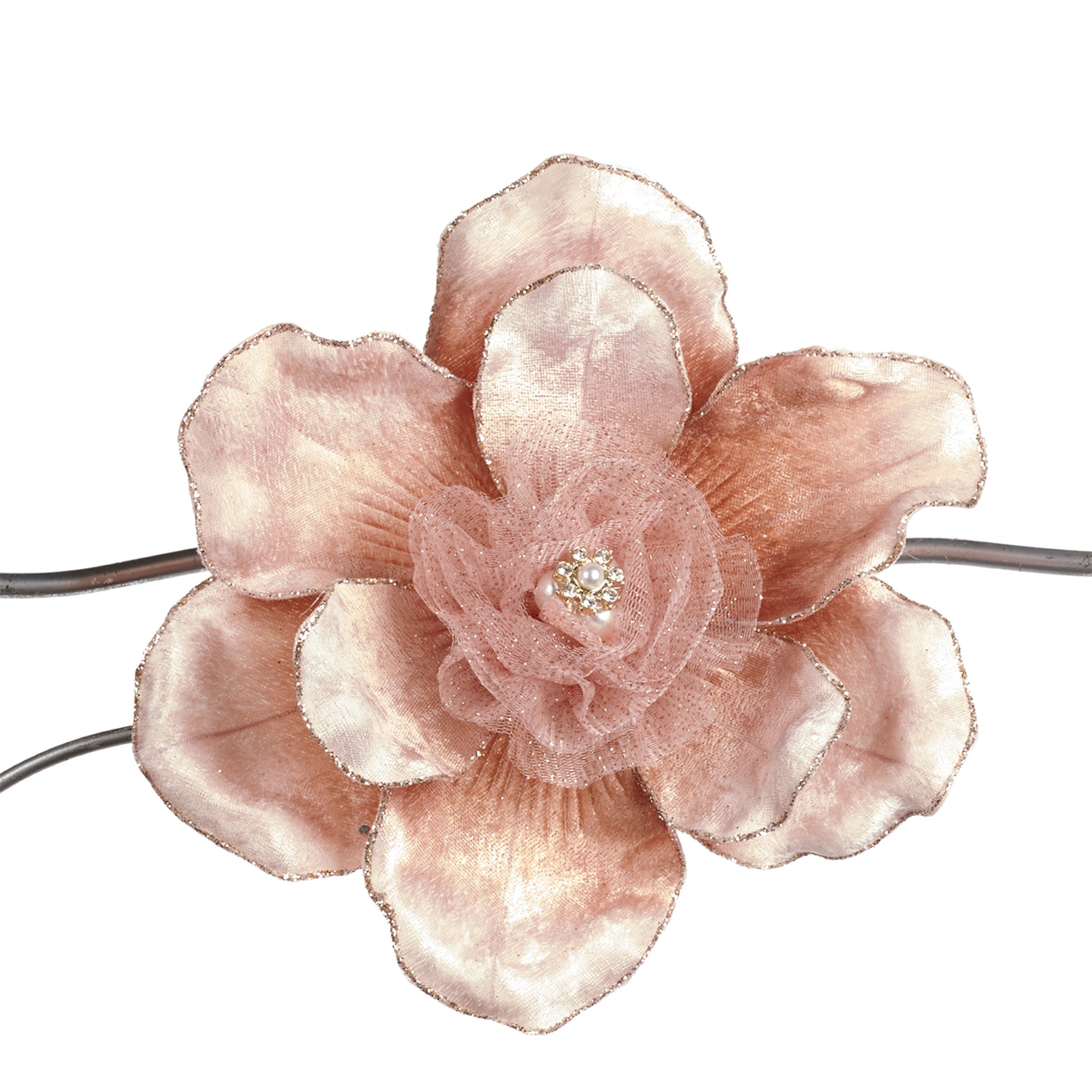 TULLE MIDDLE MAGNOLIA ON CLIP PNK