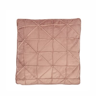 VELVET SQ.NET CUSHION PNK