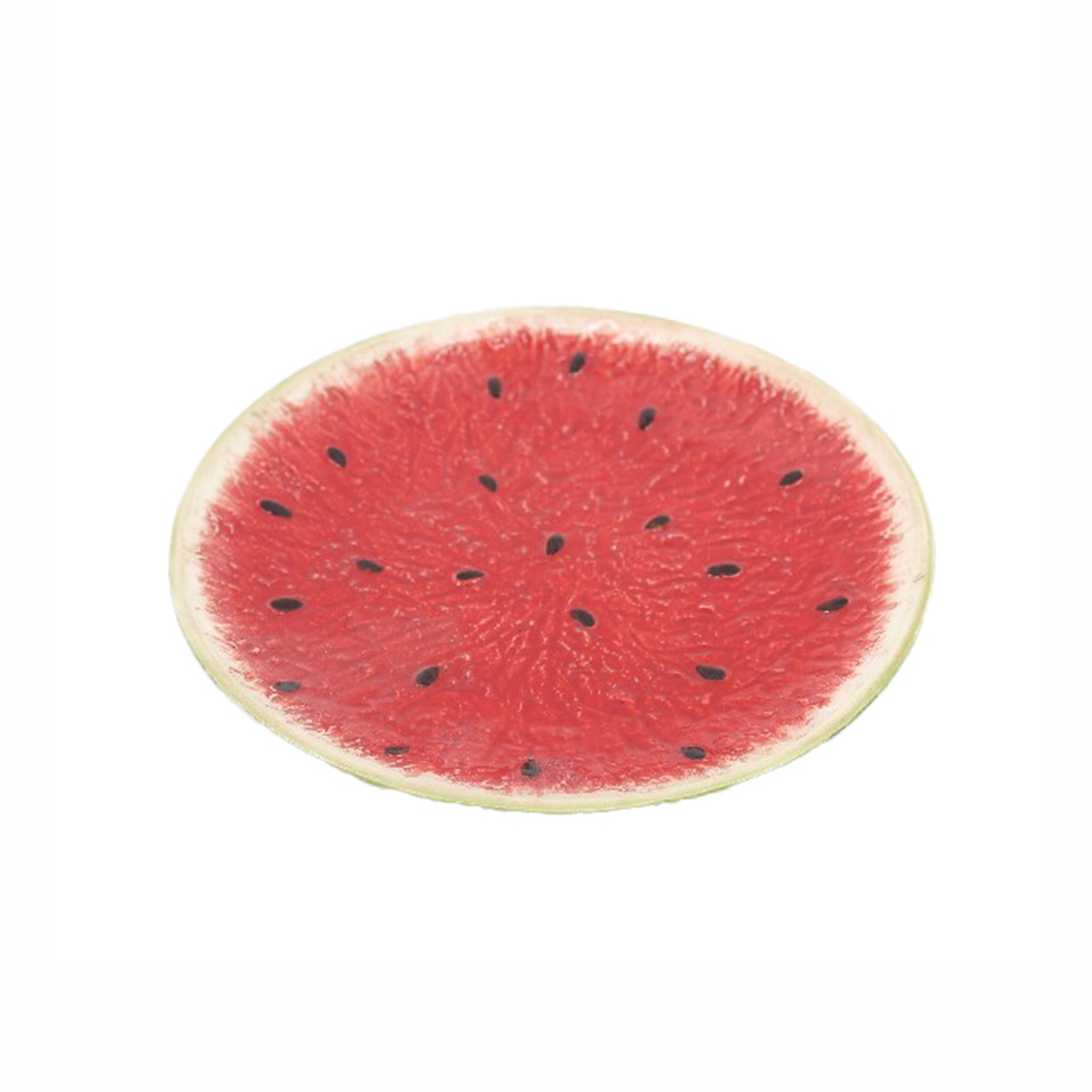 WATERMELON PLATE TT RD/GRN   dishw.safe