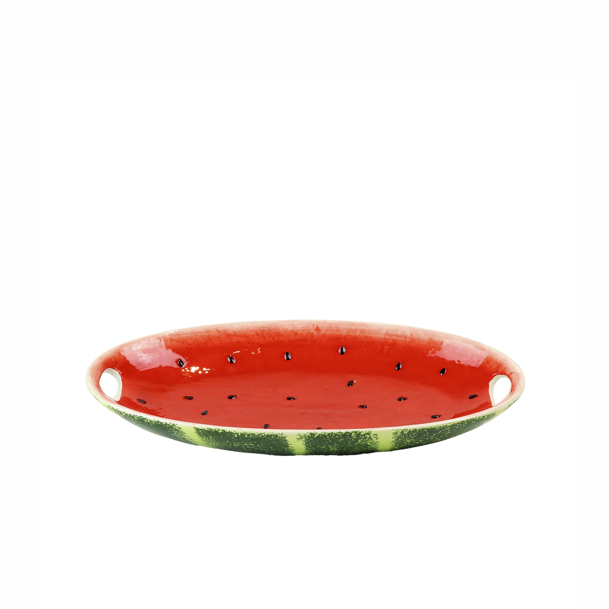 WATERMELON PLATE TT RD/GRN  dishw.safe