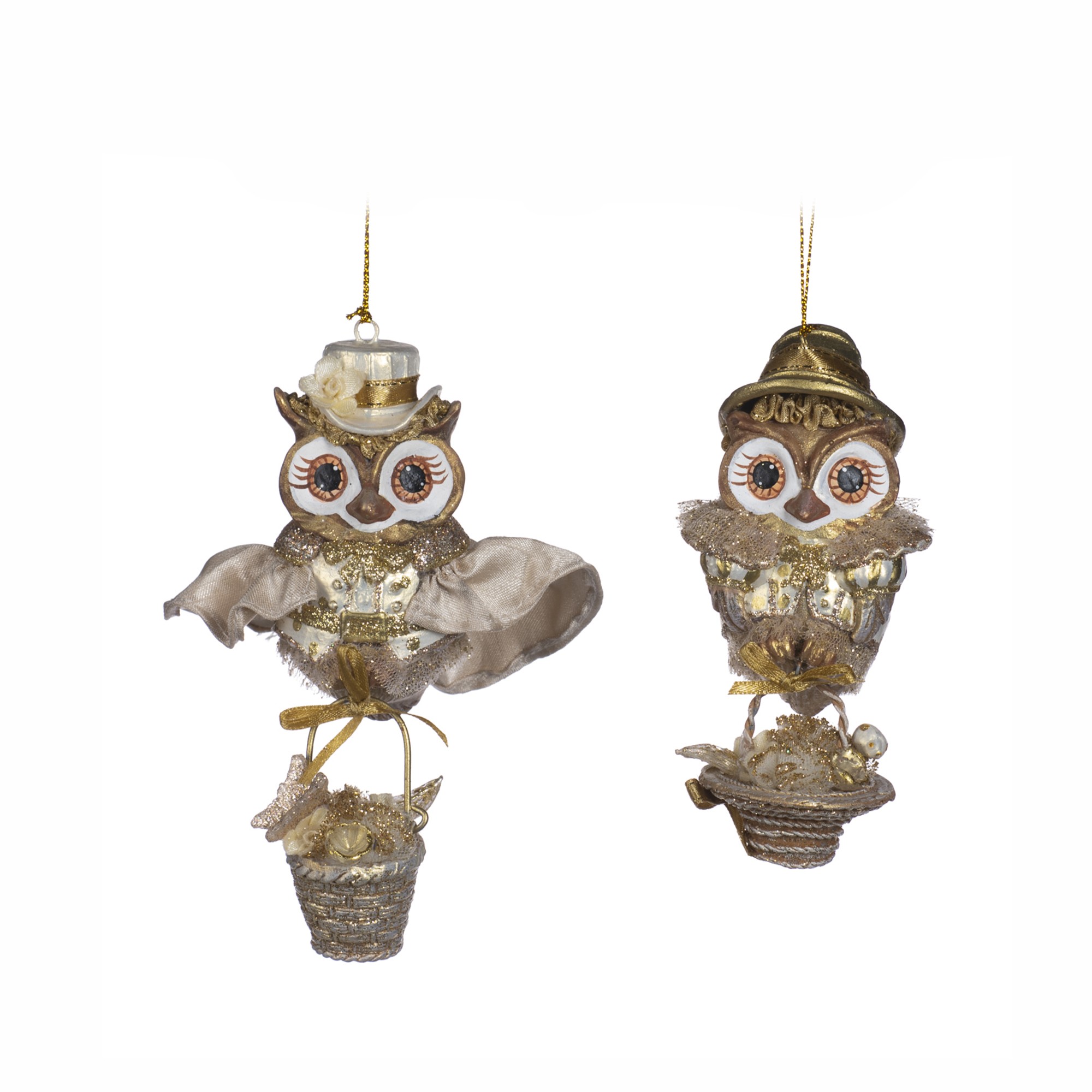 WILLOW W.LADY/GENTLEM.OWL ORN ASS/2 GLD