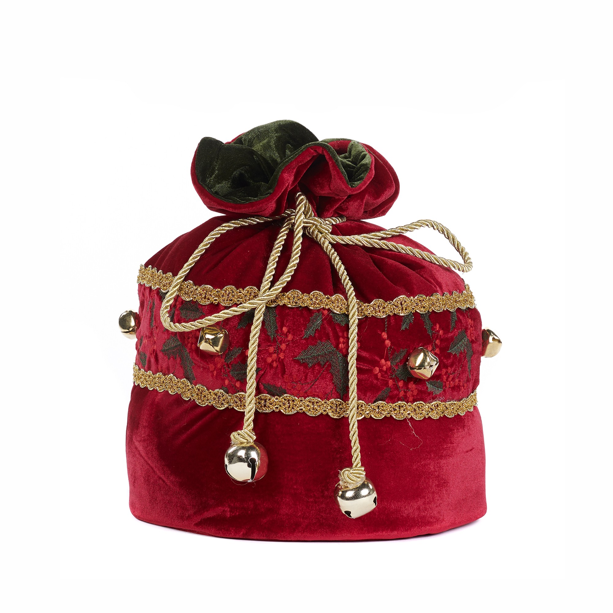 XMAS CAROL GIFT BAG TT BURG/GRN
