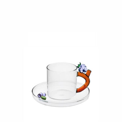 FRUITS AND FLOWER Coffee cup w/sa Blackb