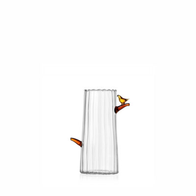 BIRDS vase amber bird
