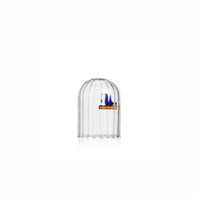 BIRDS tealight lantern blue bird