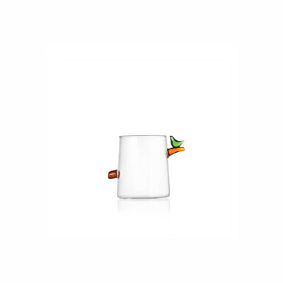 BIRDS water glass green bird