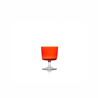 AURORA orange water stemmed glass