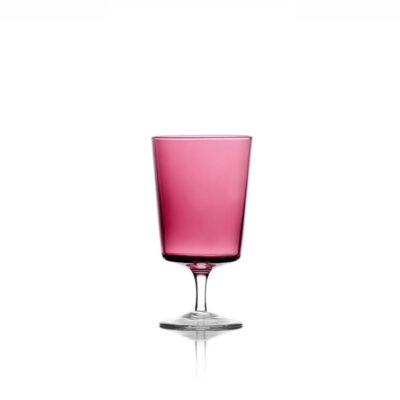 violet wine stemmed glass