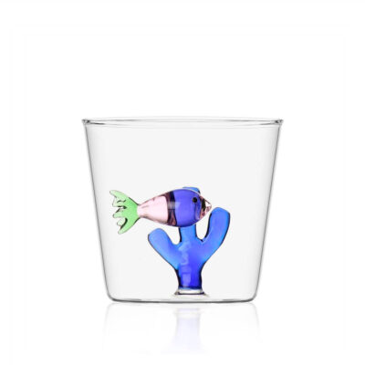 tumbler Pink Fish Blue Seaweed