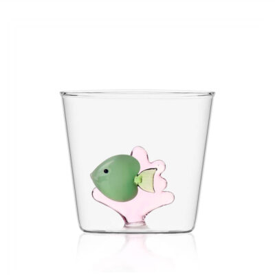 tumbler Green Fish Pink Seaweed