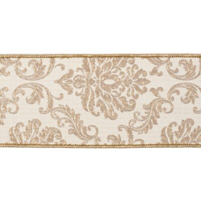 JACQ.RIBBON CRM/GLD 10CM/10Y (L-34253)