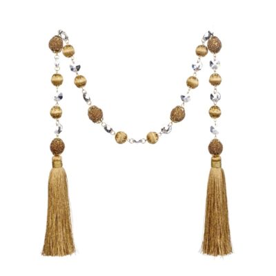 YARN BALL/JEWEL TASSEL GARLAND GLD 91CM (L-34318)