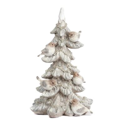 BIRDS ON XMAS TREE TT CRM 25.5CM (MC-38088)
