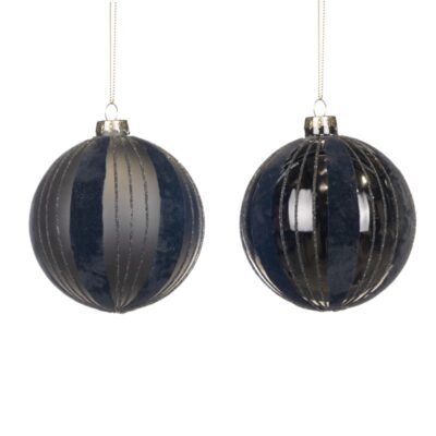 GLSS BD.TOP BAL/EGG/ONION ORN ASS/3 RD/BLU/GLD 9CM (IF-10125)