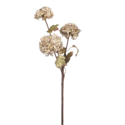 METALL.3 HYDRANGEA FLOWERS STEM GRN/GLD 56CM (SP-20501)