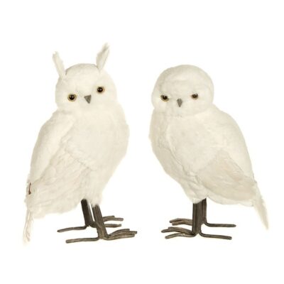 FURRY ICE GLT OWL TT ASS/2 WH/CRM 54CM (T-77048)