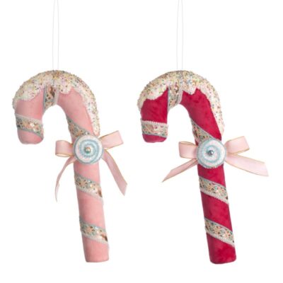 Тканинна блискуча прикраса 'Candy Cane', асортимент 2 шт., рожевий, 36 см, Goodwill (модель T-79078)