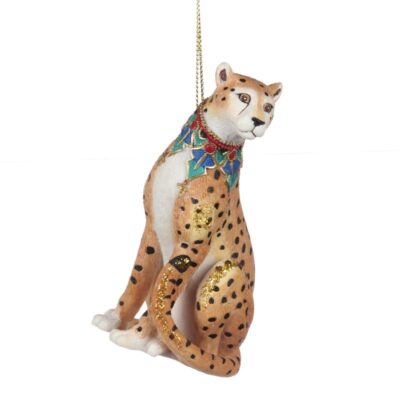EXOTIC SITT.LEOPARD ORN OR/BRWN 10CM (TR-21327)