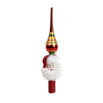 HOUNDST.LG POINSETTIA ON CLIP RD/BURG 25CM (J-61207)