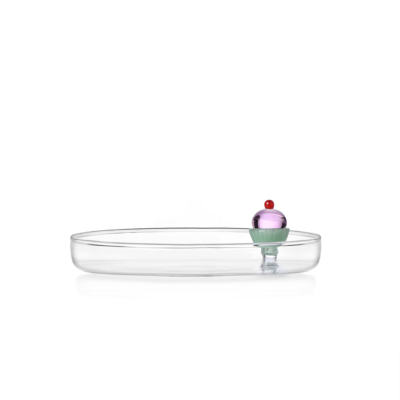saucer pink pastry
