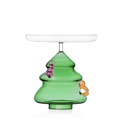 Raised plate  wish tree pink rabbit&Surprised Owl