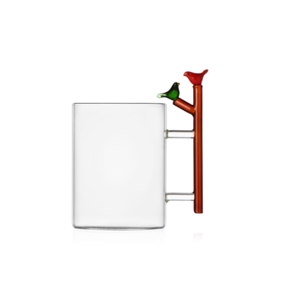 mug birds red and green