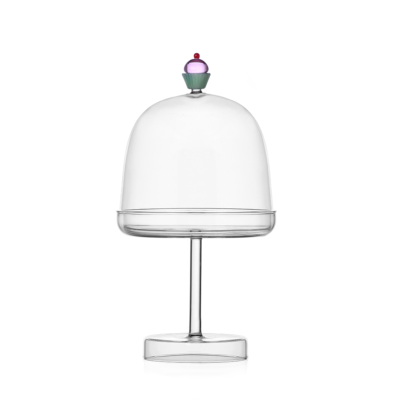 raised plate pink pastry