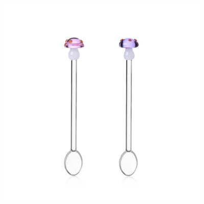 ALICE 2 spoons purple&pink mushrooms