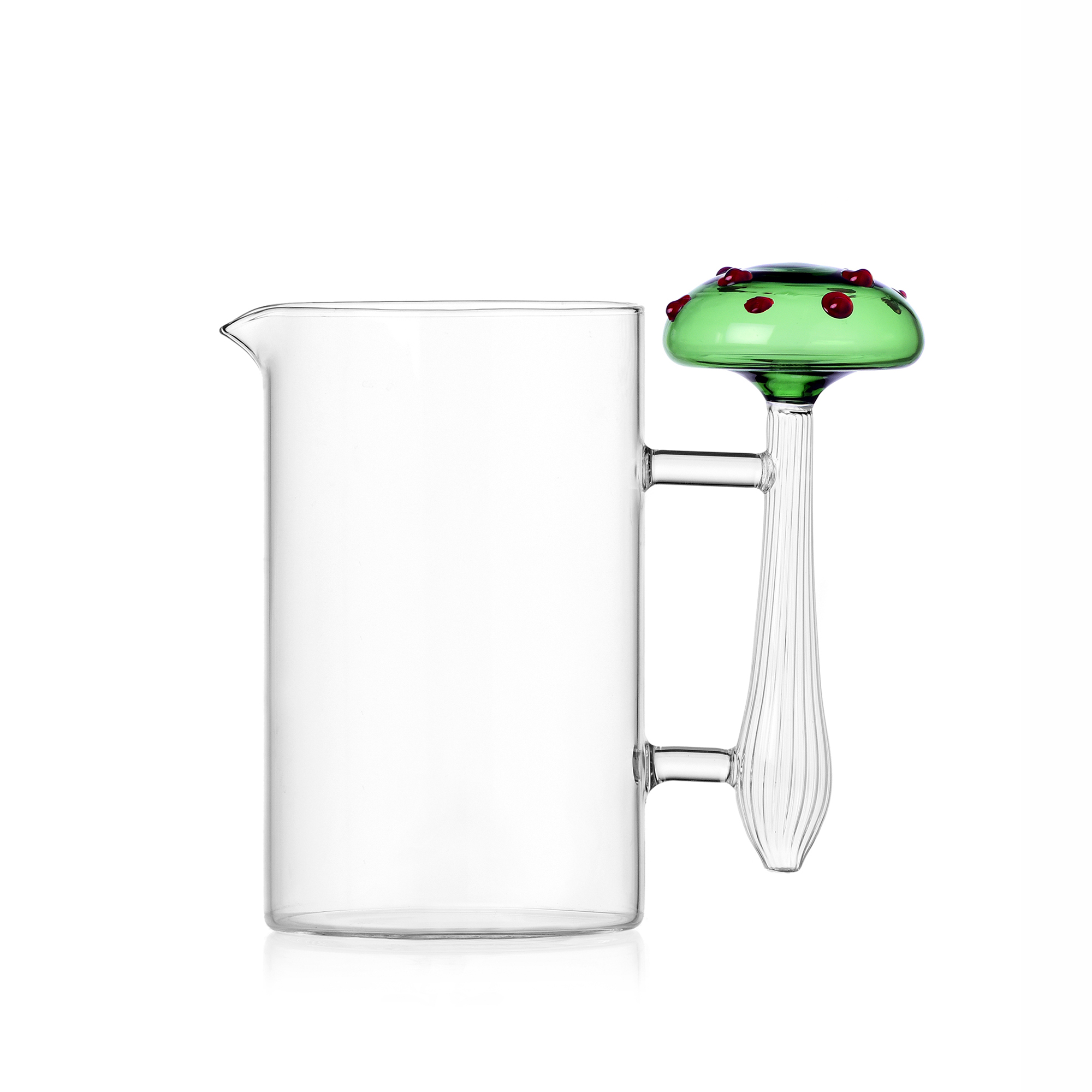 ALICE jug green mushroom&red dots