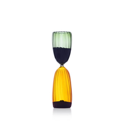 TIMES hourglas 15'green/amber b/sand