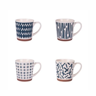 Set of 4 Fidji mugs 34 cl.