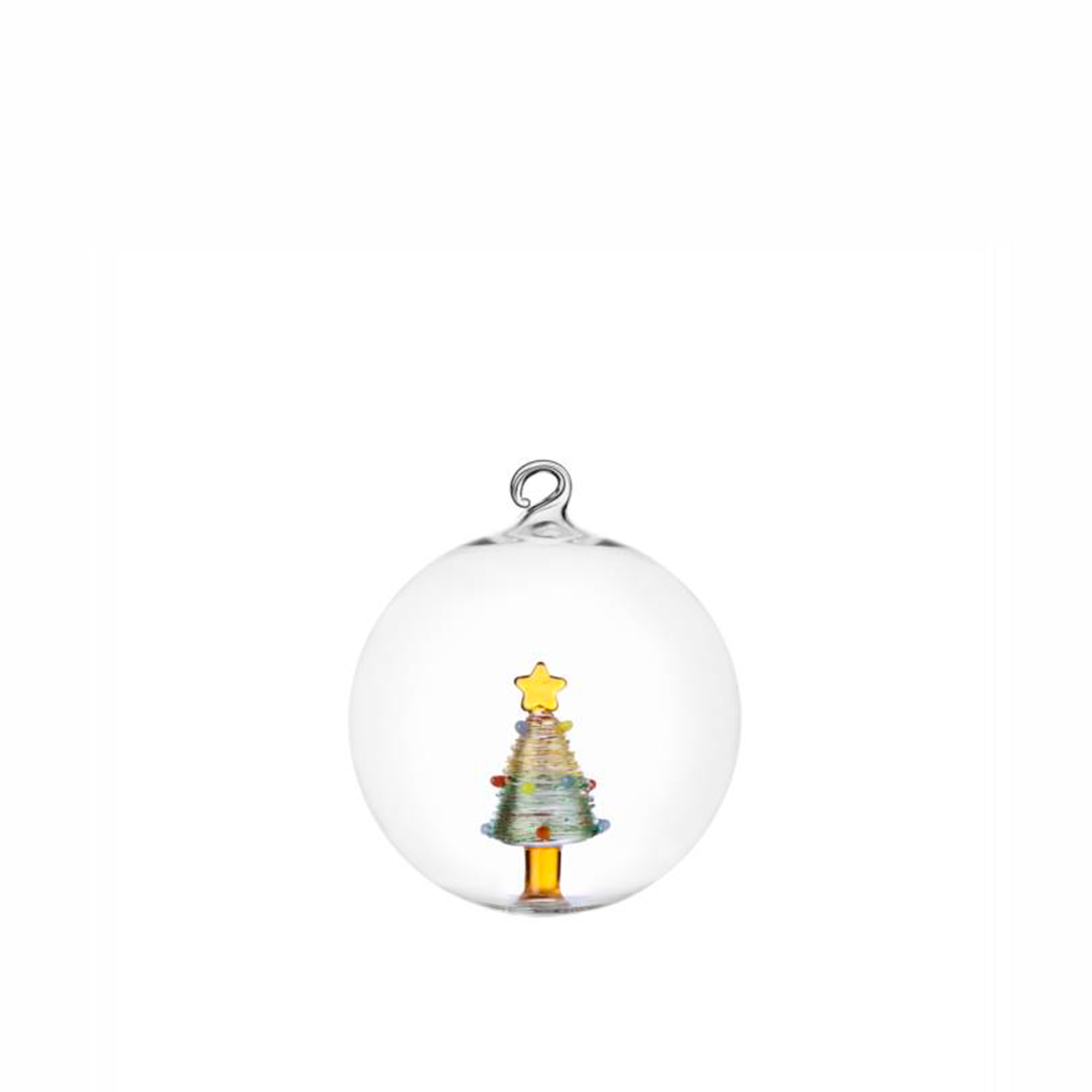 Різдвяна кулька CHRISTMAS TALES дерево жовте-зірка