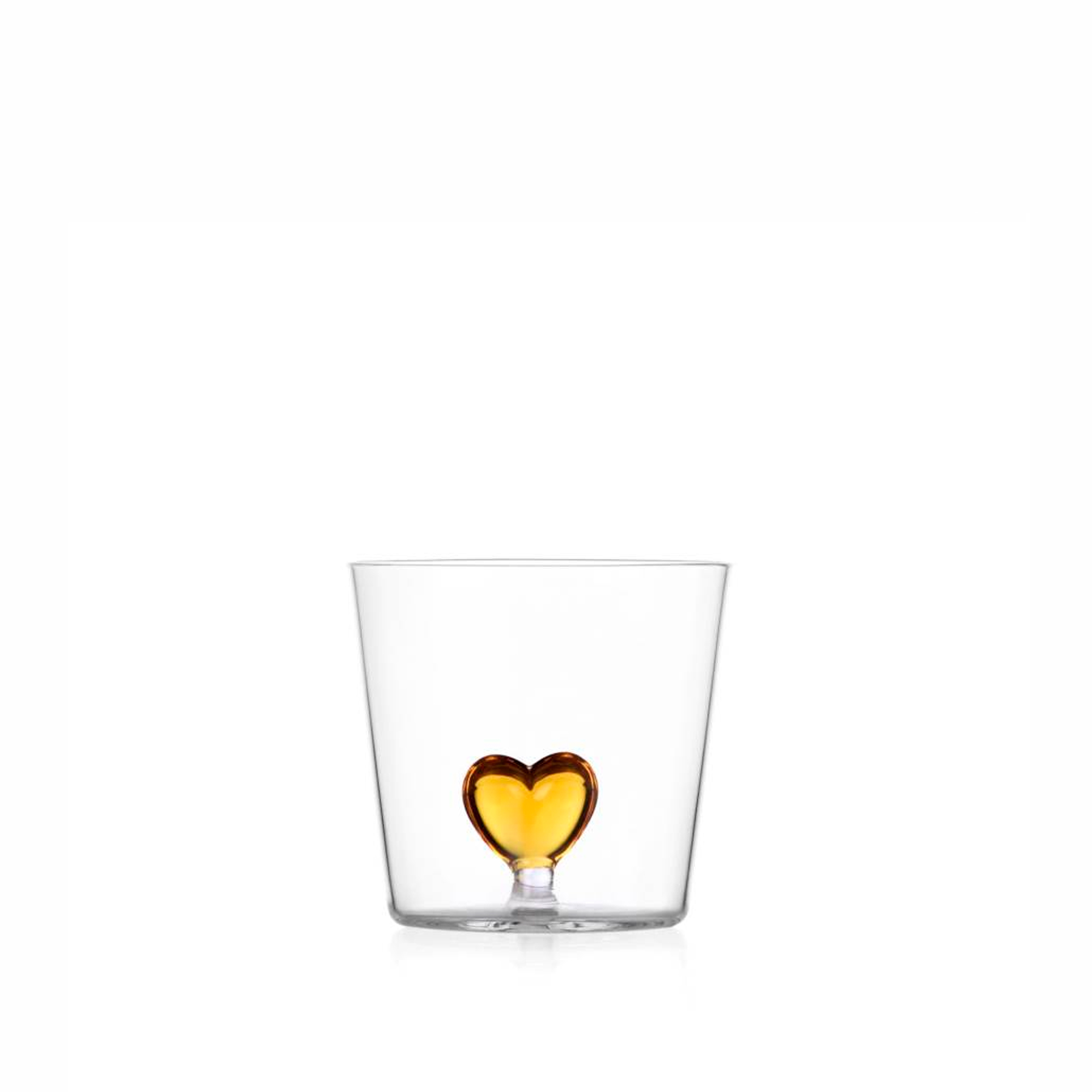 CUORE yellow heart glass