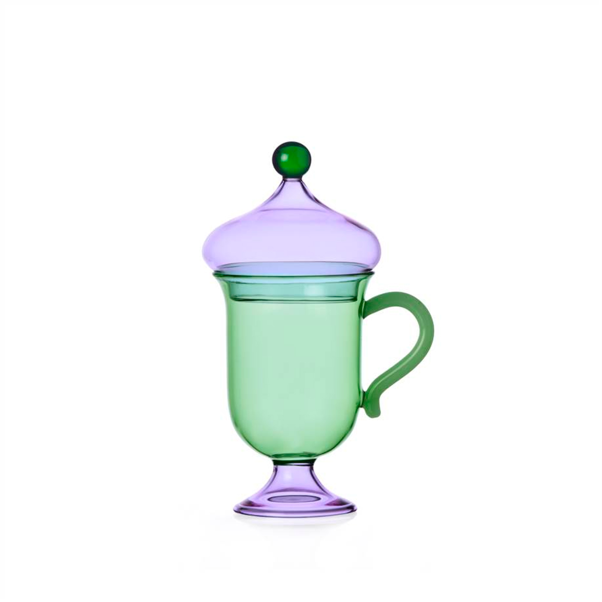 SOGNI D'ORIENTE green mug w/lilac lid