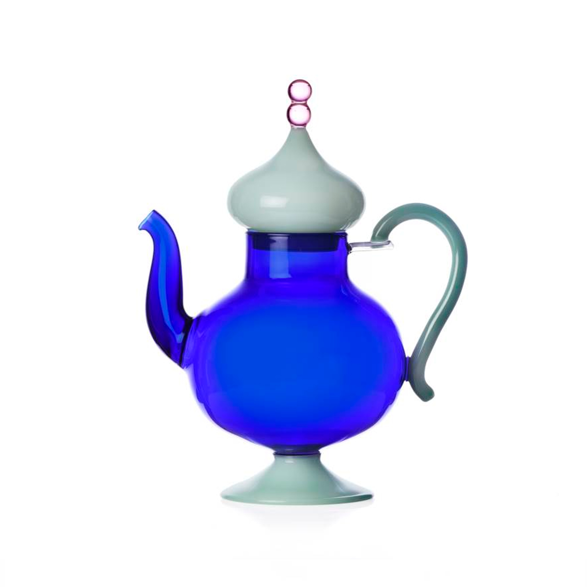 SOGNI D'ORIENTE blue teapot green matt