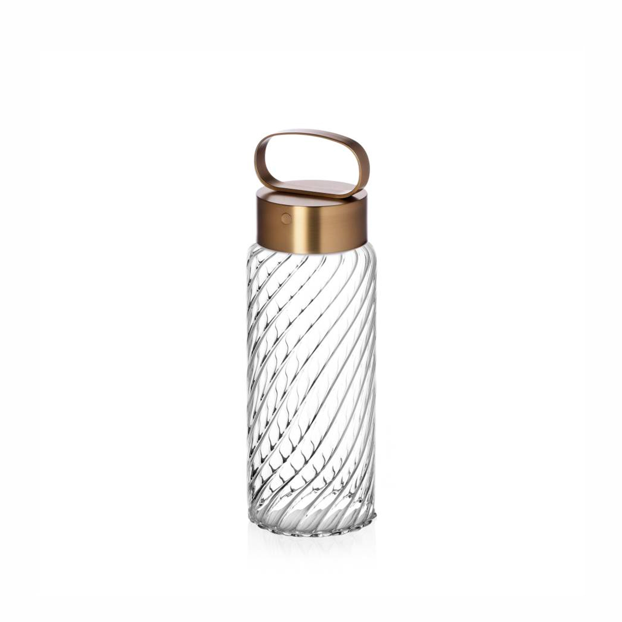 ANDON lamp twisted glass- gold aluminum
