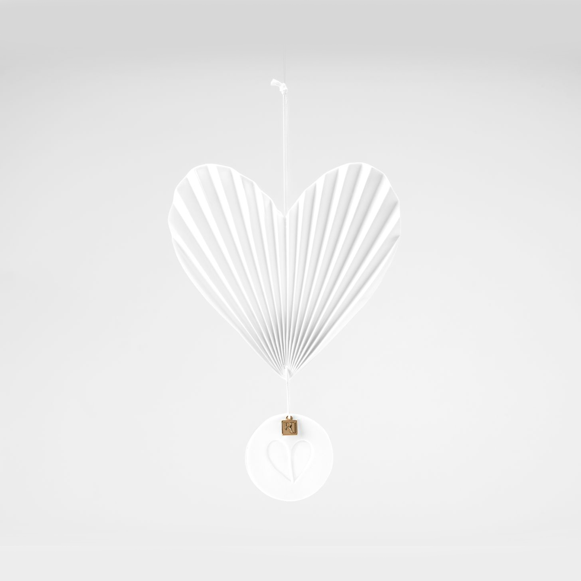 Кулон Heart hanger pleated heart